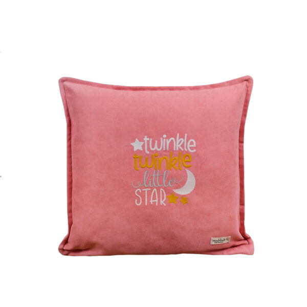 Twinkle Twinkle Özel Tasarım Kırlent Kılıfı (Flamingo Pembe)