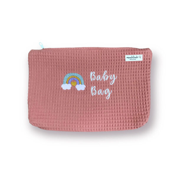 Baby Bag Çok Amaçlı Bebek Bakım Çantası Salmon Color - Görsel 4