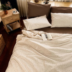 Çift Kişilik 3 Parça Minimal Yıldız Desenli The Starry Night Nevresim Seti